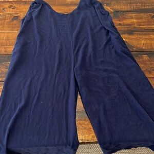 Navy Blue Wide Leg Romper - Size LG